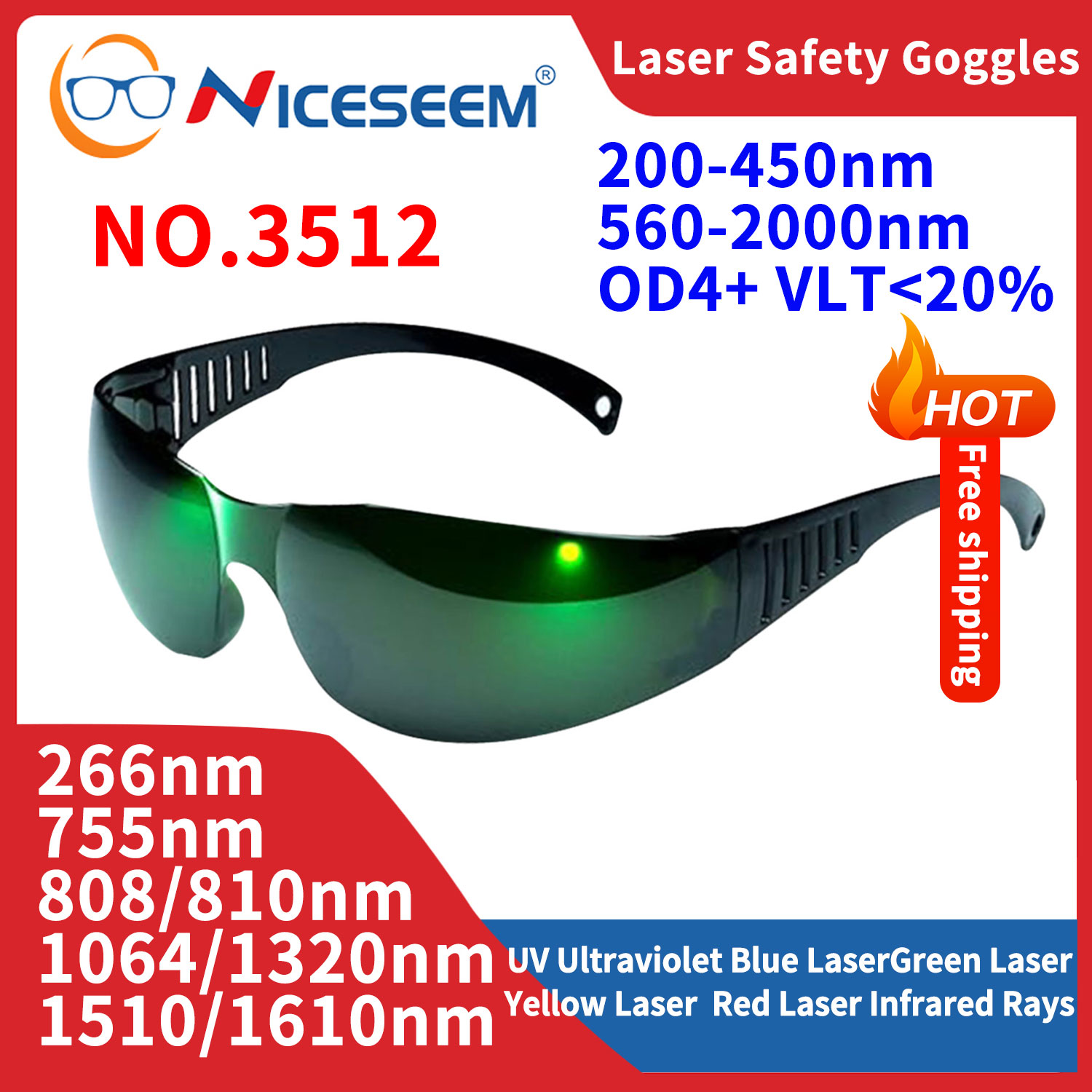 Industrial Laser Glasses - Gafas de plomo gafas de radiación