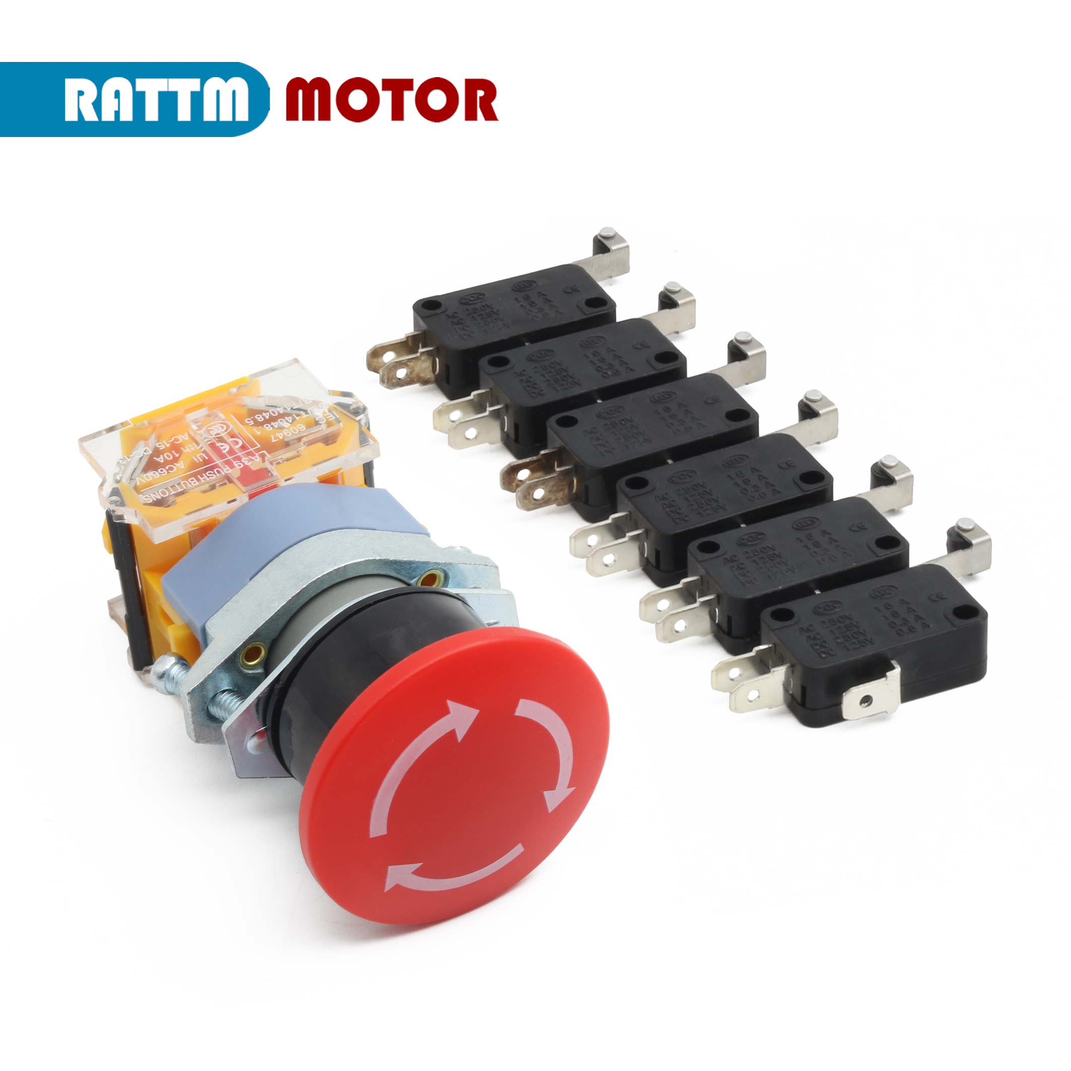Limit Switch Cnc - Señal roja de emergencia E-Stop 22