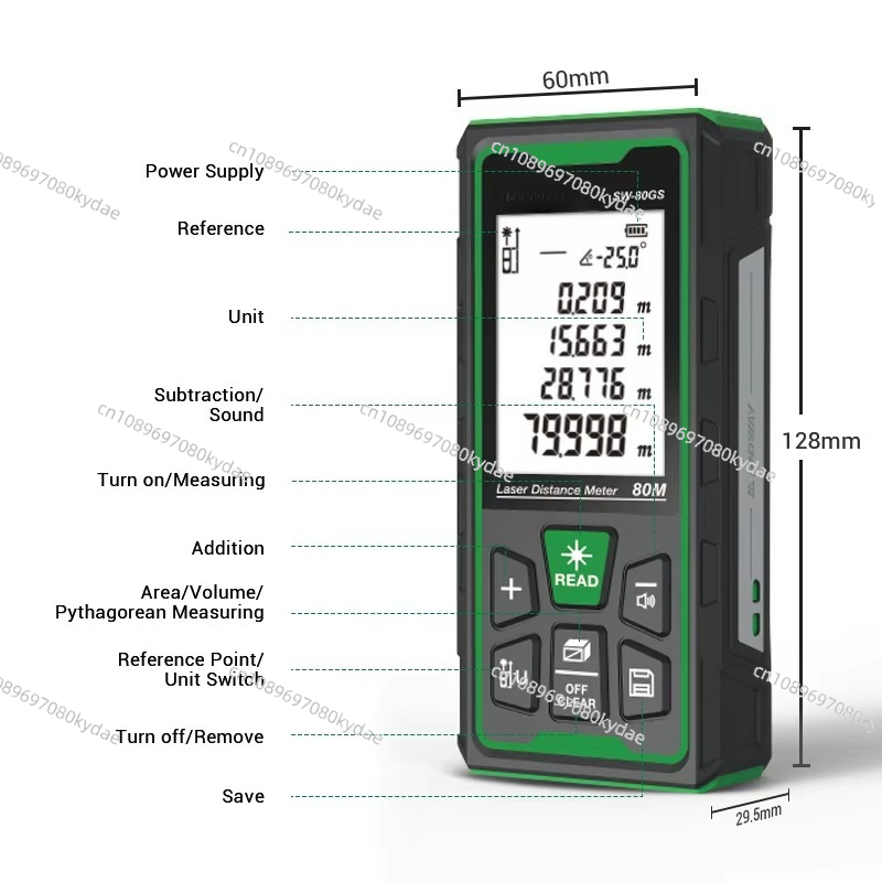 Telémetro láser verde, instrum - Industrial Laser Rangefinder reseña y precio