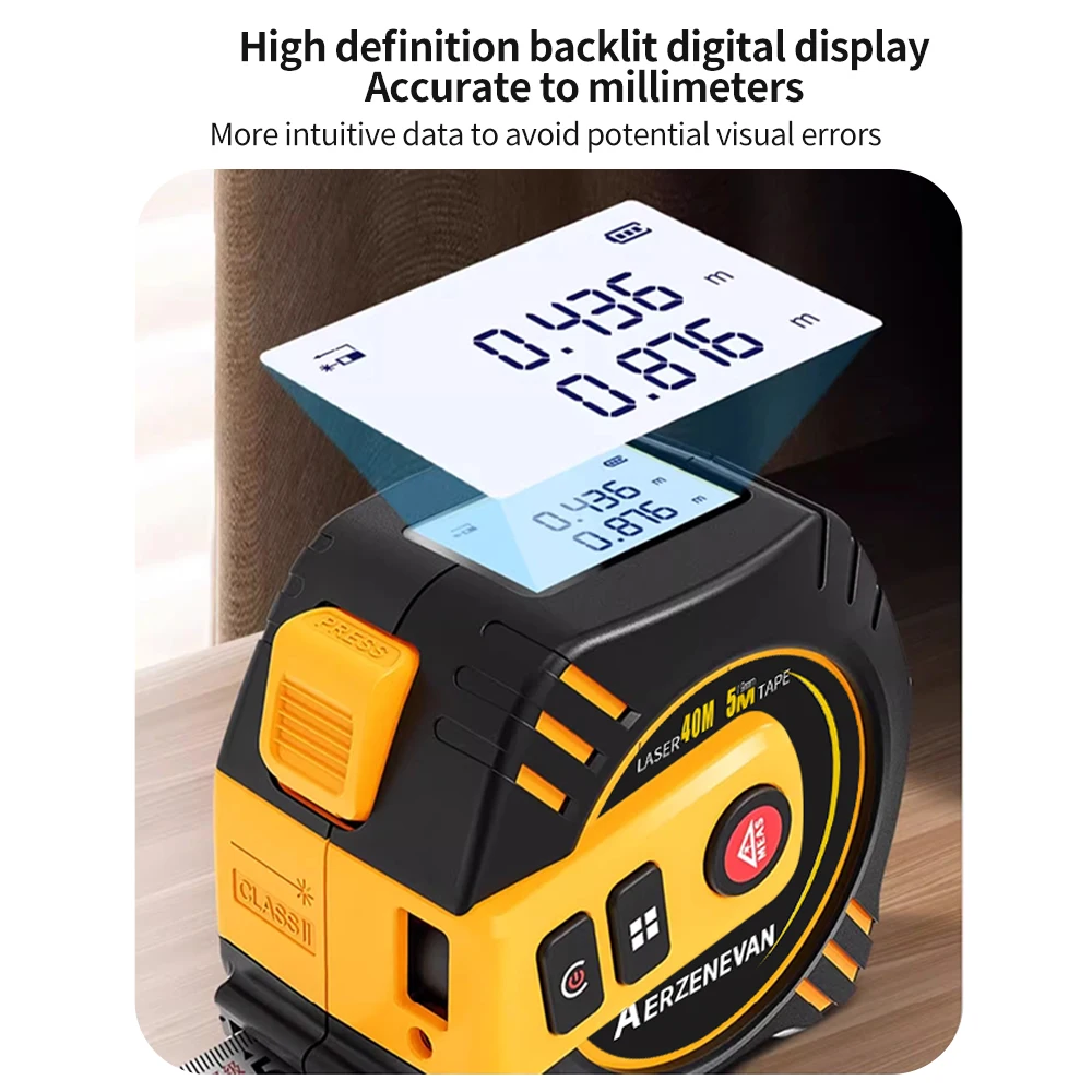 Cinta métrica láser de 80 m, h - Industrial Laser Rangefinder reseña y precio