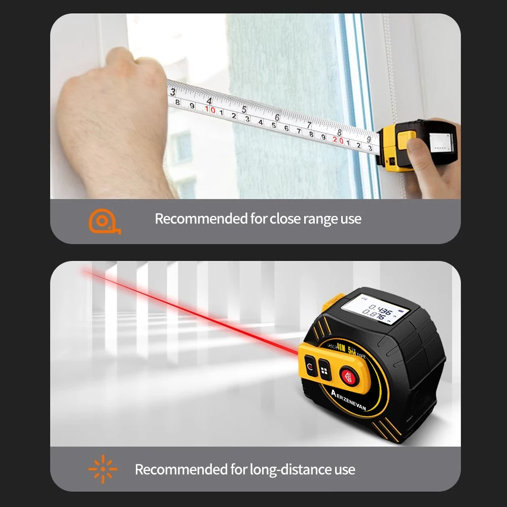 Cinta métrica láser de 80 m, h - Industrial Laser Rangefinder reseña y precio