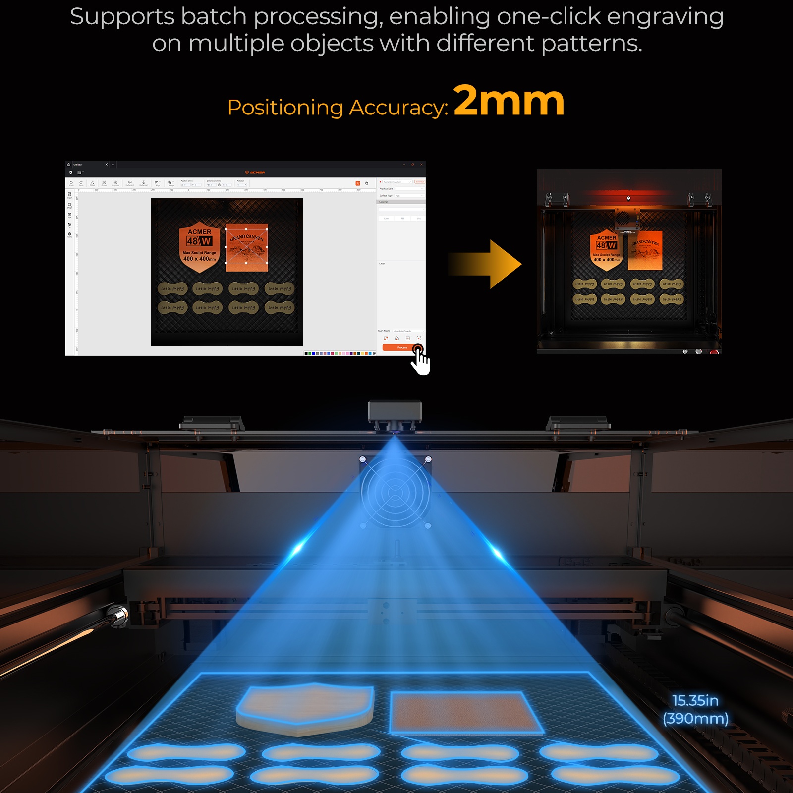 ACMER P3 48000mm/min Máquina C - Industrial Acrylic Laser Cutter reseña y precio